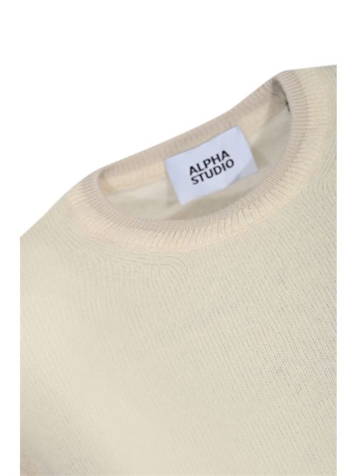 Maglione in misto lana Latte Alpha studio | AU-3172C1003